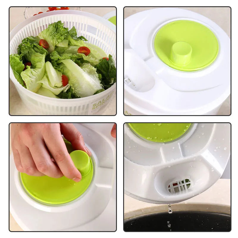 Salad Spinner Lettuce Greens Washer Dryer Drainer Crisper