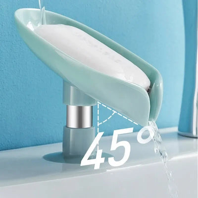 Soap Holder Leaf Shape Soap Box Suction Cup Tray Drying