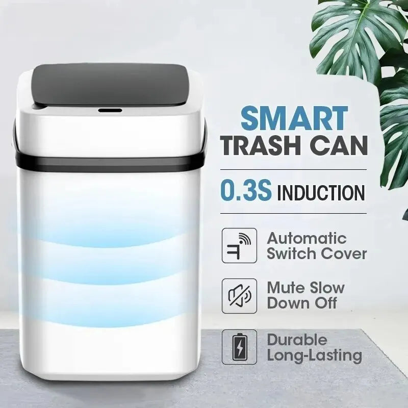 Kitchen Trash Bin 13L Bathroom Touch Trash Can In The Toilet