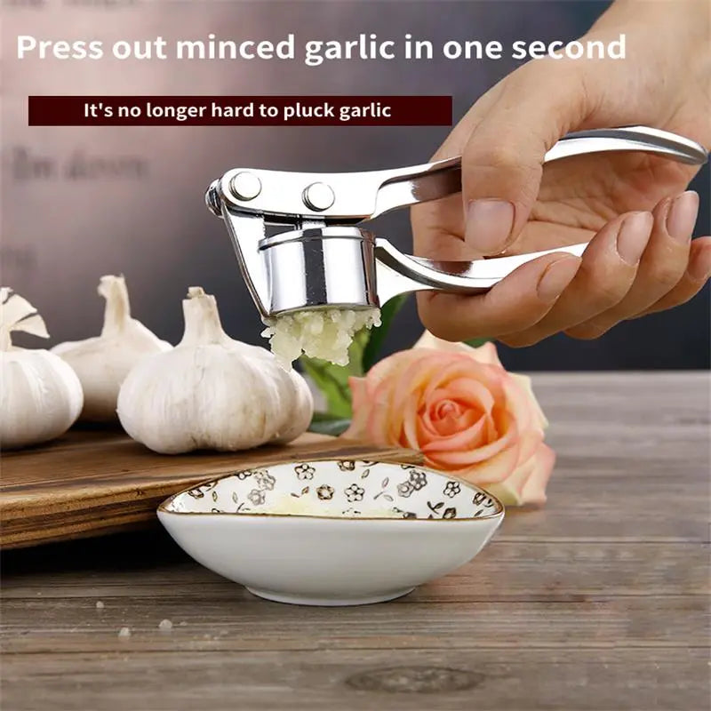 1pc Silvery Stainless Steel Garlic Masher Kitchen Vegetable