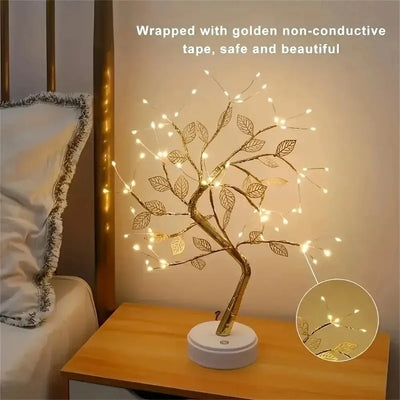 Tree LED Light USB Table Lamp Adjustable Touch Switch